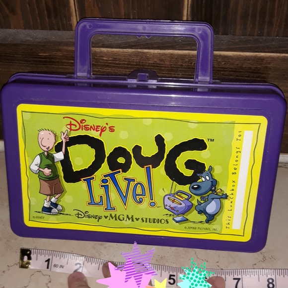 Vintage Doug Live Lunchbox Purple Jumbo Pictures 90s Kids Disney MGM Studios - Picture 6 of 8